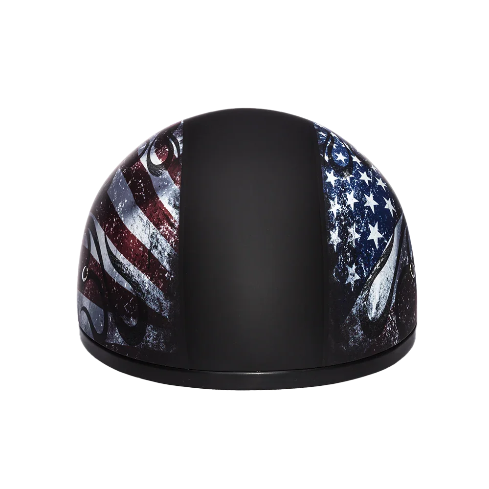 Daytona Helmets DOT Approved Daytona Motorcycle Half Face Helmet - Skull Cap Graphics for Men & Women, Scooters, ATVs, UTVs & Choppers - W/ USA