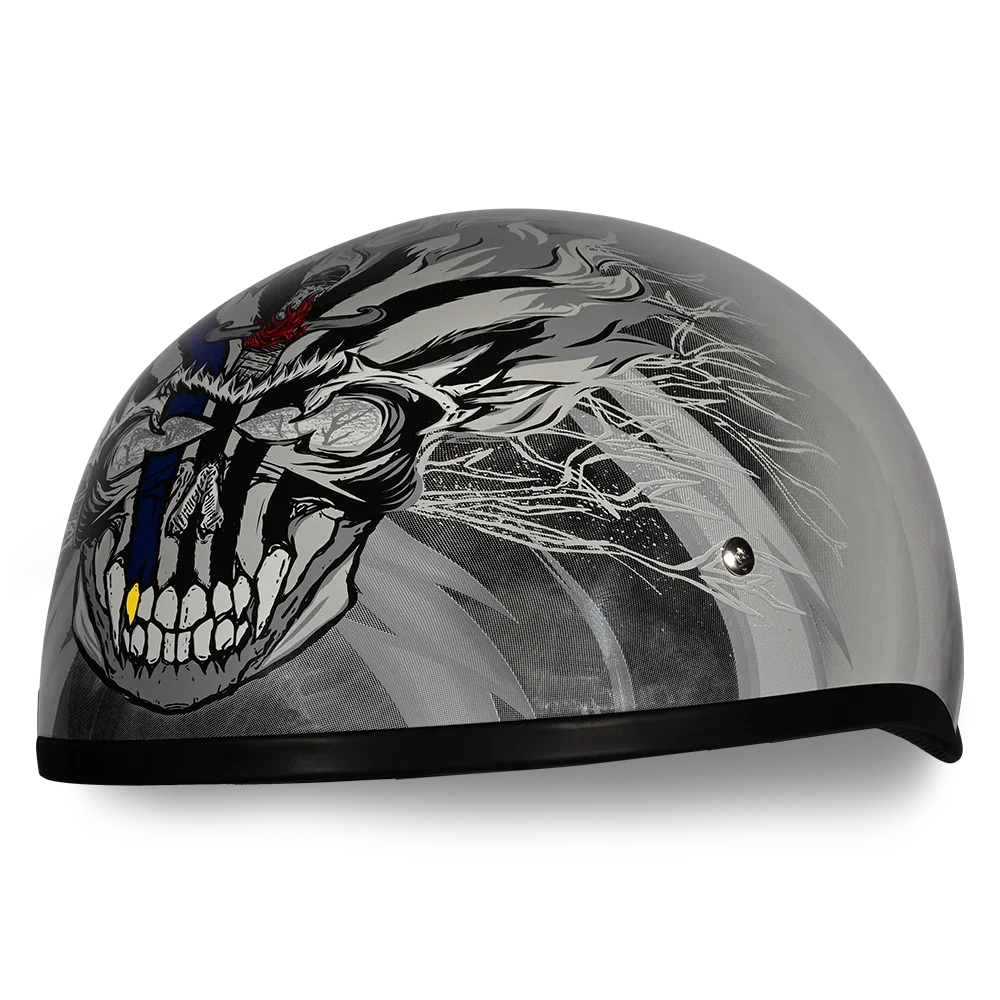 Daytona Skull Cap Thunder Half Face Motorcycle Helmet