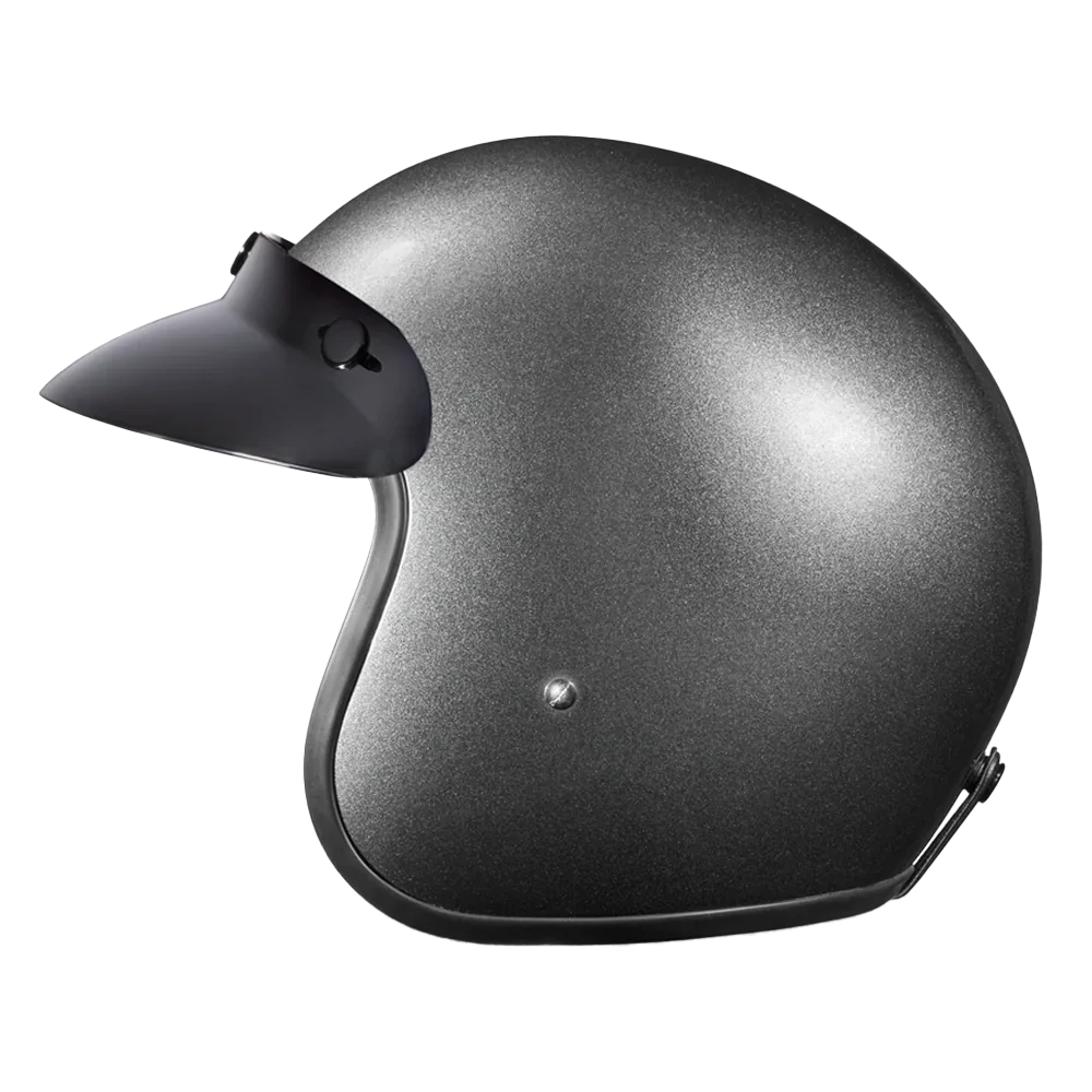 Daytona Helmets D.O.T. Daytona Cruiser- Gun Metal Grey Metallic