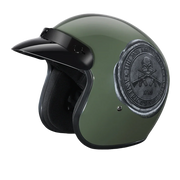 Daytona Helmets DOT Approved Daytona Cruiser Open Face Motorcycle Helmet - Men, Women & Youth - With Visor & Graphics - W/ 2nd Amendment Seal