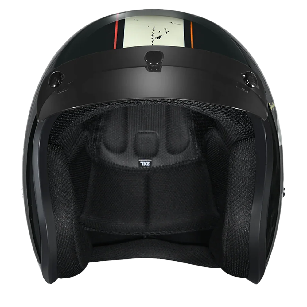 Daytona Helmets DOT Approved Daytona Cruiser Open Face Motorcycle Helmet - Men, Women & Youth - With Visor & Graphics - W/ Daytona 30th