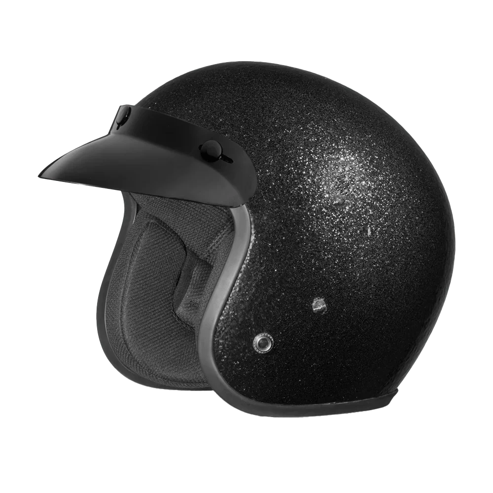 Daytona Helmets D.O.T. Daytona Cruiser- Black Metal Flake