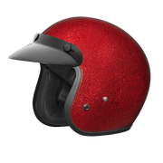 Daytona Helmets D.O.T. Daytona Cruiser- Red Metal Flake