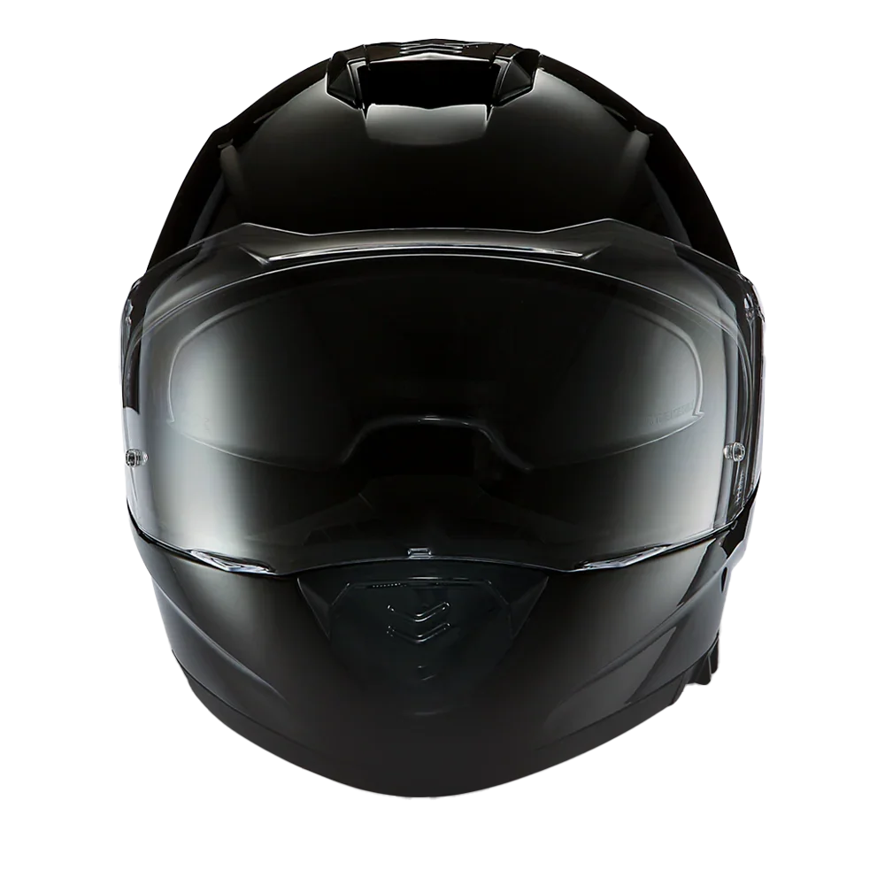 Daytona Helmets Daytona Detour Full Face Motorcycle Helmet - DOT Certified, Dual Visor, Street Bike Helmet, Men/Women/Youth - Hi-Gloss Black