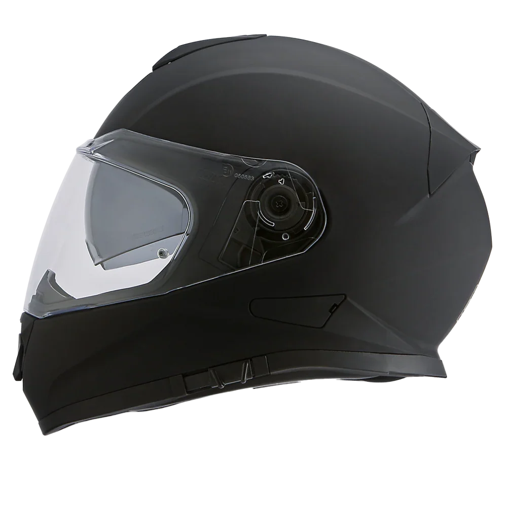 Daytona Helmets Daytona Detour Full Face Motorcycle Helmet - DOT Certified, Dual Visor, Street Bike Helmet, Men/Women/Youth - Dull Black