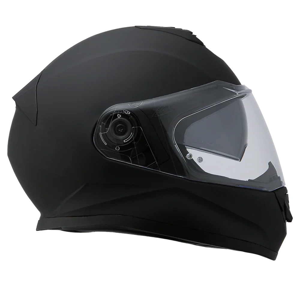 Daytona Helmets Daytona Detour Full Face Motorcycle Helmet - DOT Certified, Dual Visor, Street Bike Helmet, Men/Women/Youth - Dull Black