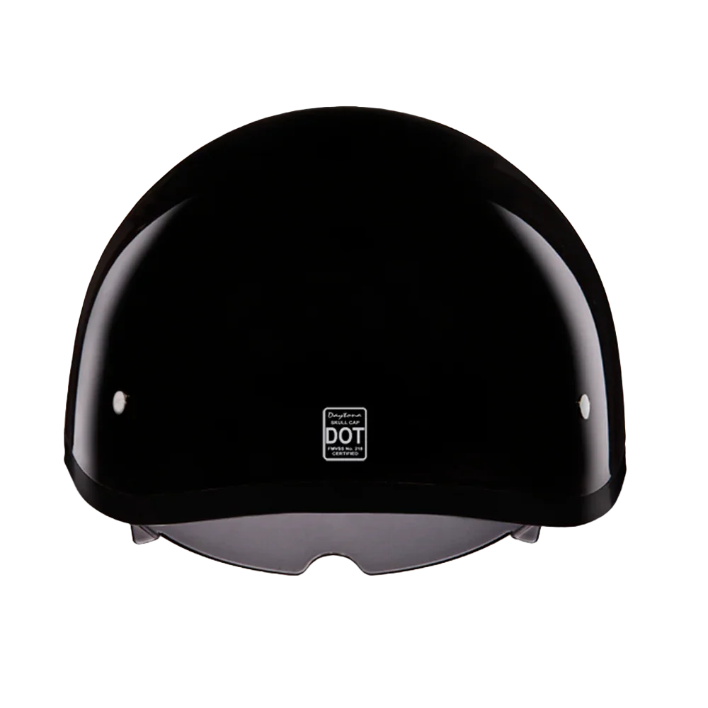 Daytona Skull Cap with Inner Shield Half Helmet Hi-Gloss Black XL