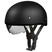 Daytona Helmets D.O.T. Daytona Skull Cap W/ Inner Shield- Dull Black