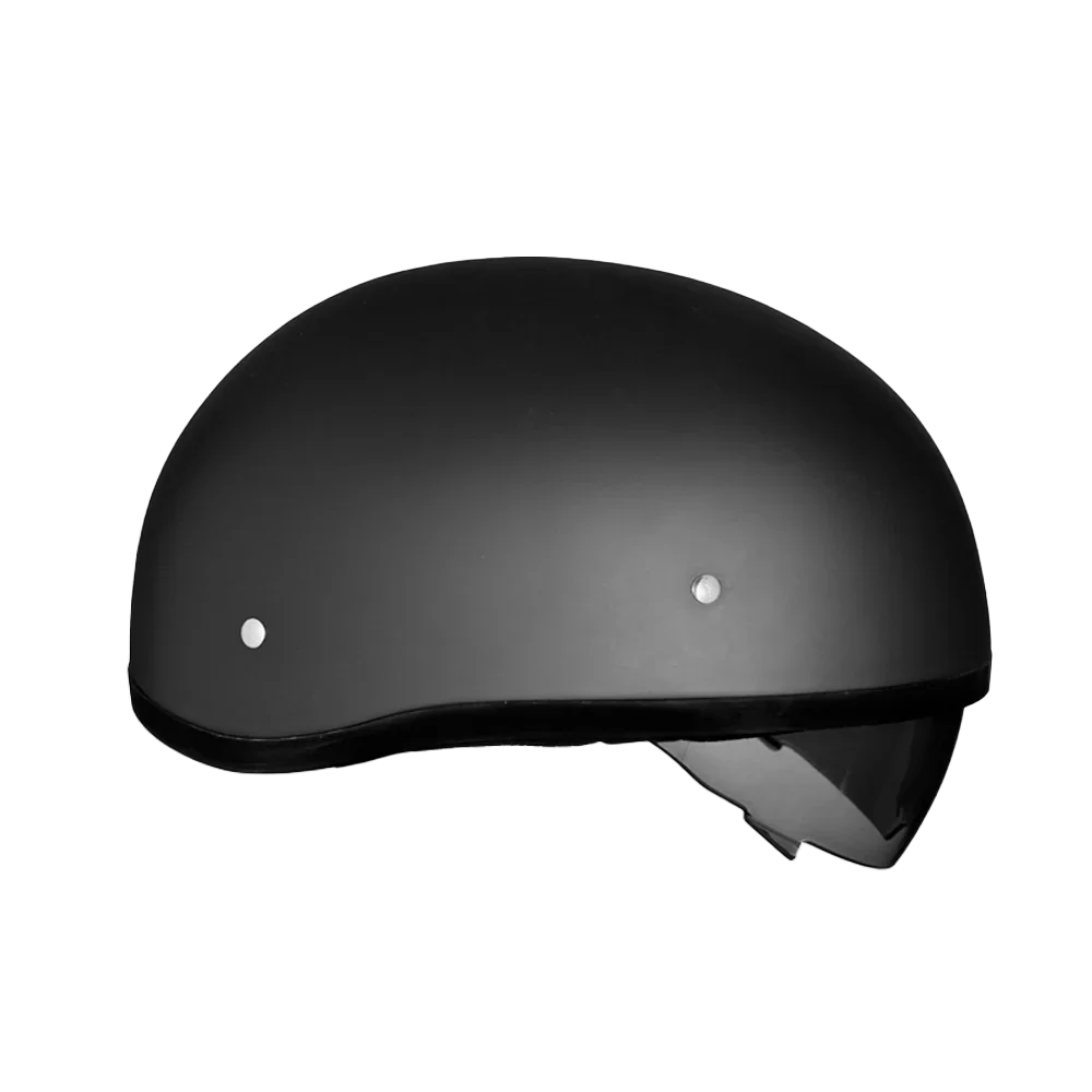 Daytona Helmets D.O.T. Daytona Skull Cap W/ Inner Shield- Dull Black