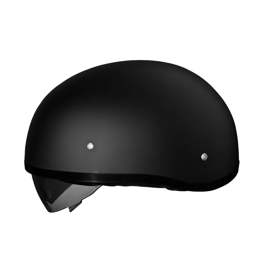 Daytona Helmets D.O.T. Daytona Skull Cap W/ Inner Shield- Dull Black