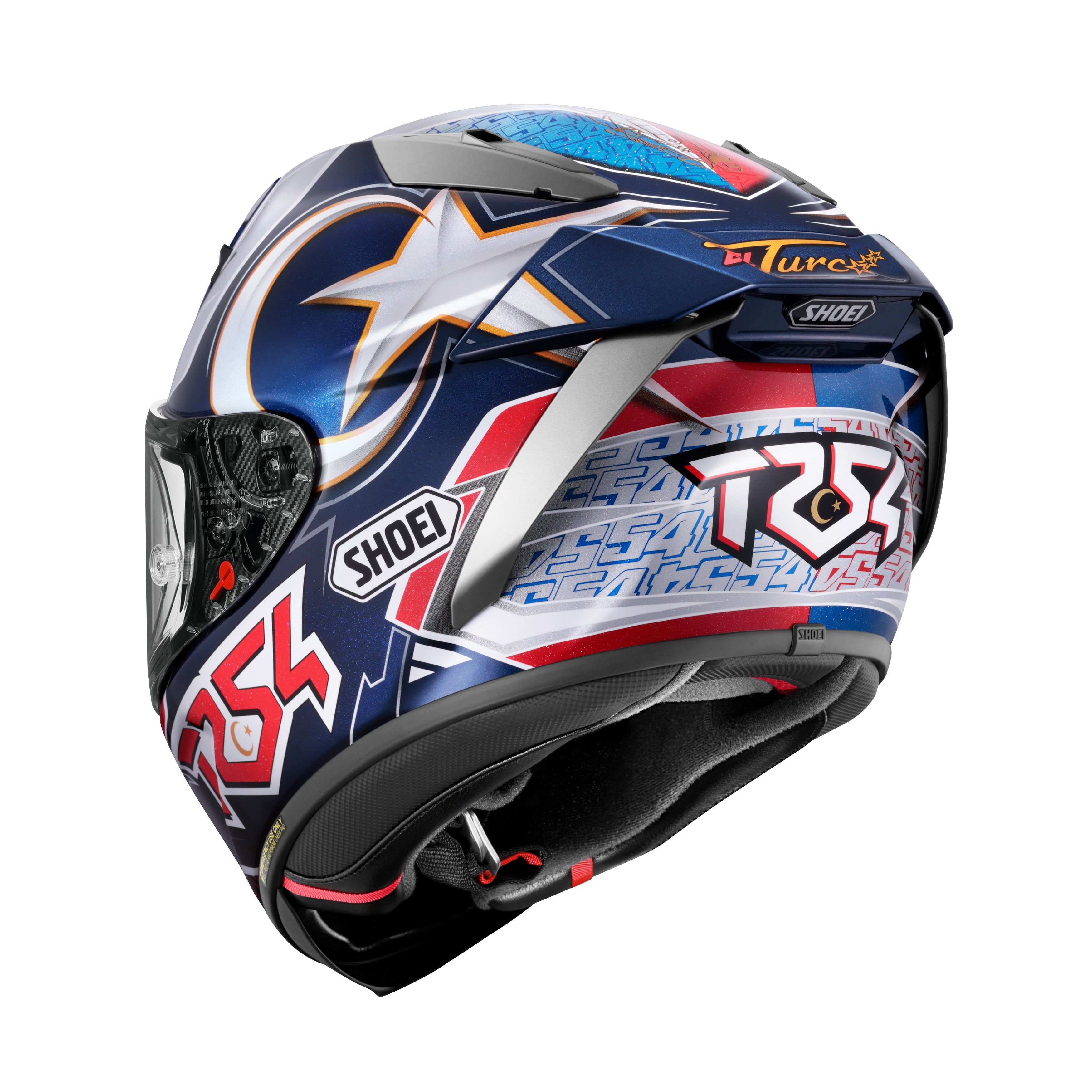 Shoei X-15 Toprak Full Face Helmet - TC-2 - rear angle