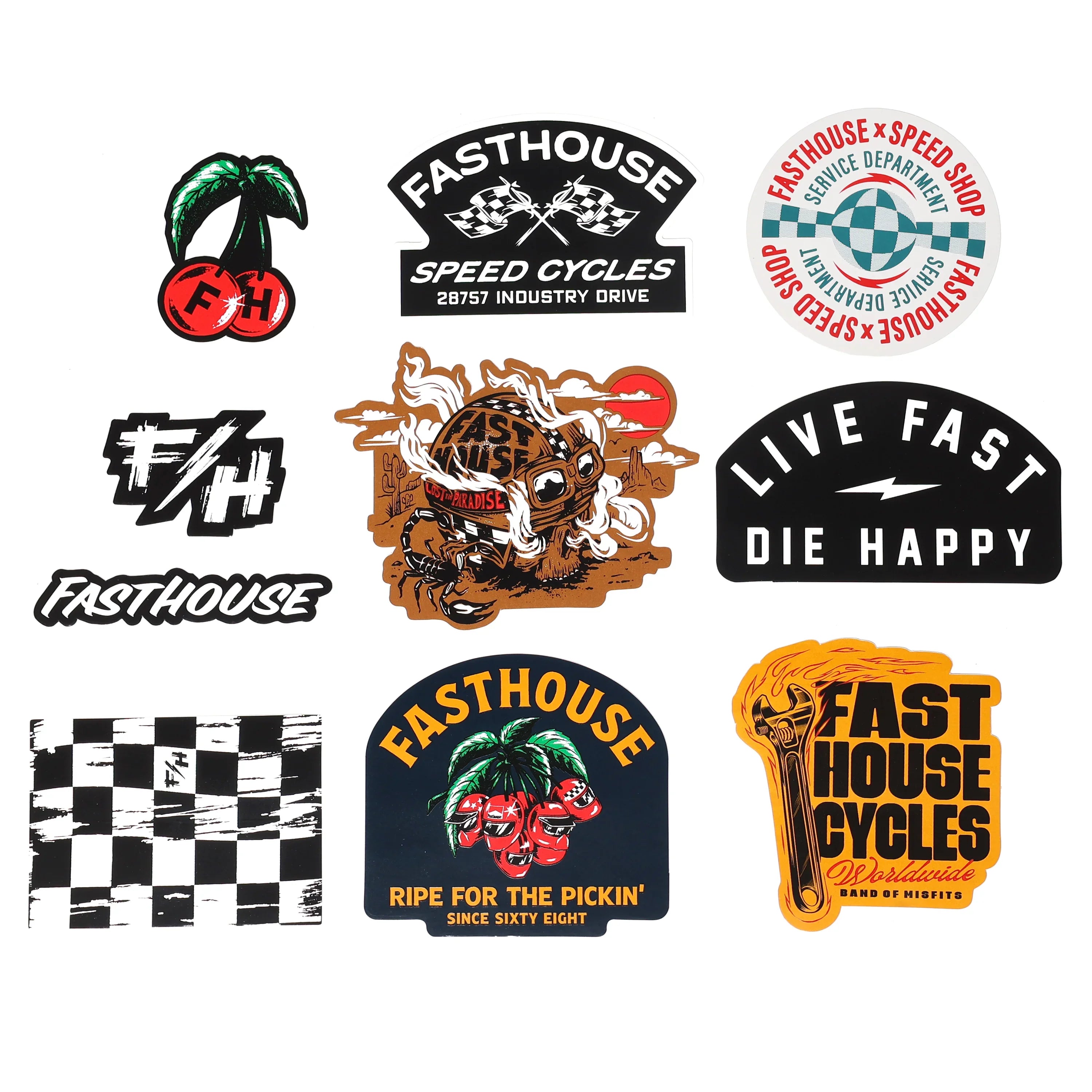 Fasthouse Fall25 Lifesty Decal10Pk Mlt
