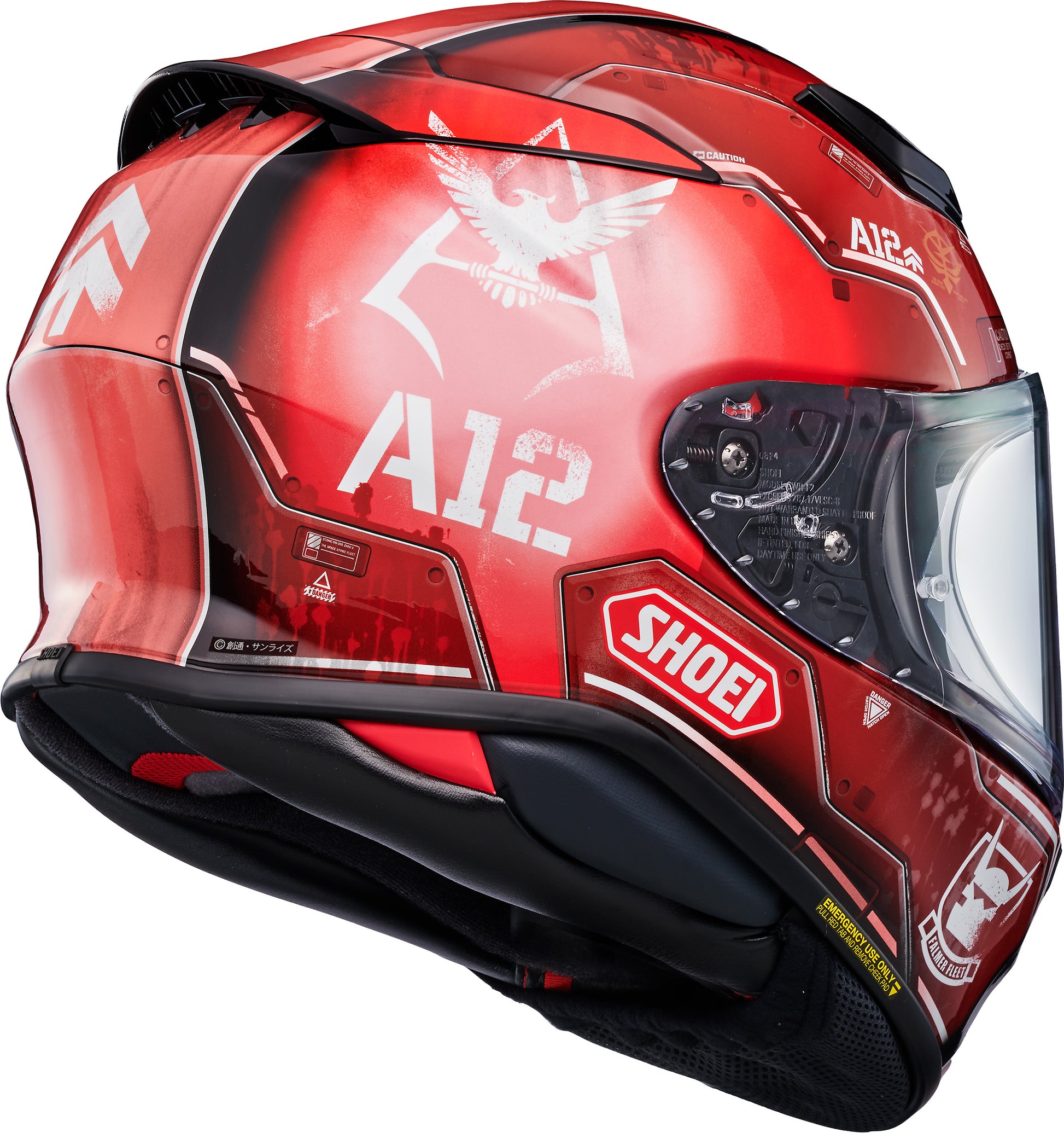Shoei RF-1400 MS-06S Chars Zaku II Full Face Helmet - TC-1 - rear