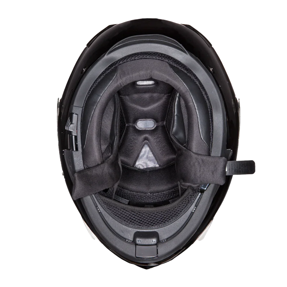 Daytona Helmets Daytona Glide Modular Motorcycle Helmet - DOT Approved, Bluetooth Ready, Dual Visor, Men/Women/Youth - Hi-Gloss Black