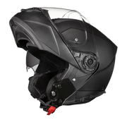 Daytona Helmets Daytona Glide Modular Motorcycle Helmet - DOT Approved, Bluetooth Ready, Dual Visor, Men/Women/Youth - Dull Black