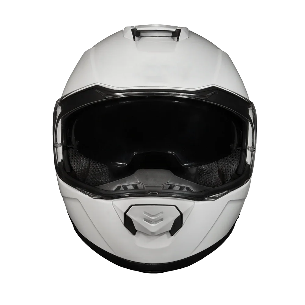 Daytona Helmets Daytona Glide Modular Motorcycle Helmet - DOT Approved, Bluetooth Ready, Dual Visor, Men/Women/Youth - Hi-Gloss White
