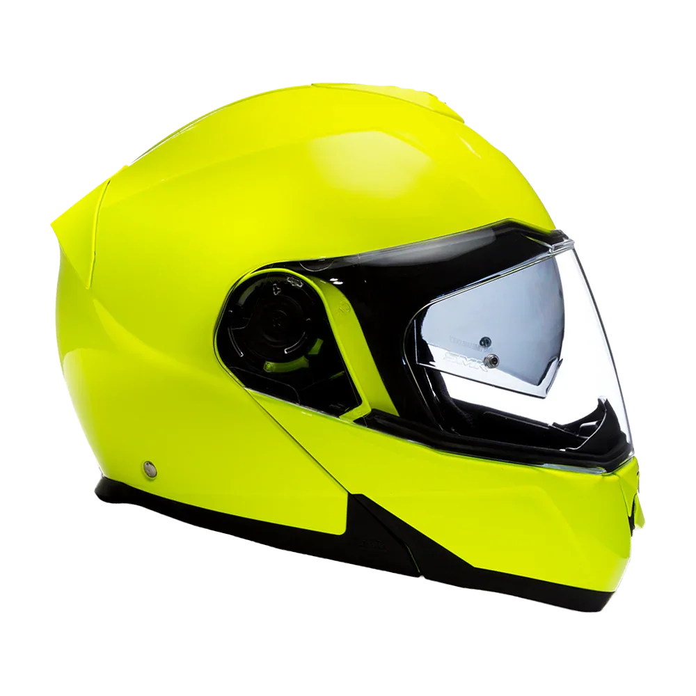Daytona Helmets Daytona Glide Modular Motorcycle Helmet - DOT Approved, Bluetooth Ready, Dual Visor, Men/Women/Youth - Fluorescent Yellow