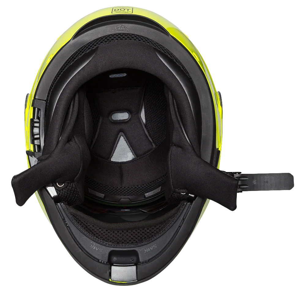 Daytona Helmets Daytona Glide Modular Motorcycle Helmet - DOT Approved, Bluetooth Ready, Dual Visor, Men/Women/Youth - Fluorescent Yellow