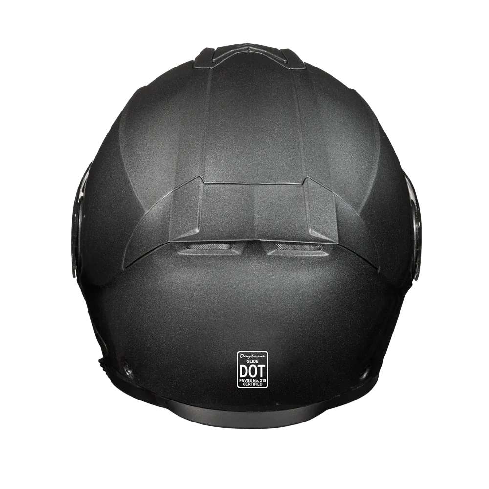 Daytona Helmets Daytona Glide Modular Motorcycle Helmet - DOT Approved, Bluetooth Ready, Dual Visor, Men/Women/Youth - Gun Metal Grey Metallic