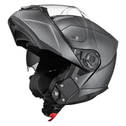 Daytona Helmets Daytona Glide Modular Motorcycle Helmet - DOT Approved, Bluetooth Ready, Dual Visor, Men/Women/Youth - Gun Metal Grey Metallic