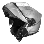 Daytona Helmets Daytona Glide Modular Motorcycle Helmet - DOT Approved, Bluetooth Ready, Dual Visor, Men/Women/Youth- Silver Metallic