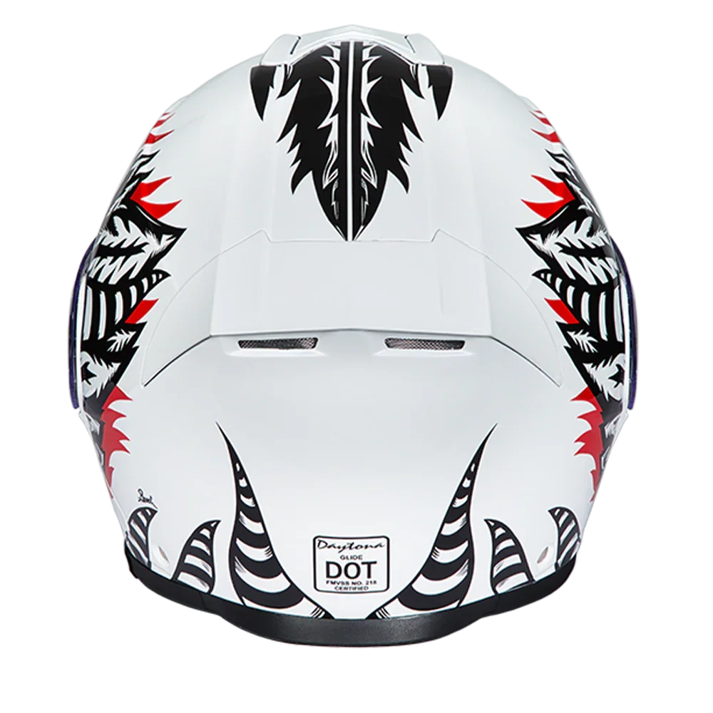 Daytona Helmets Daytona Glide Modular Motorcycle Helmet - DOT Approved, Bluetooth Ready, Dual Visor, Men/Women/Youth - W/ Phoenix