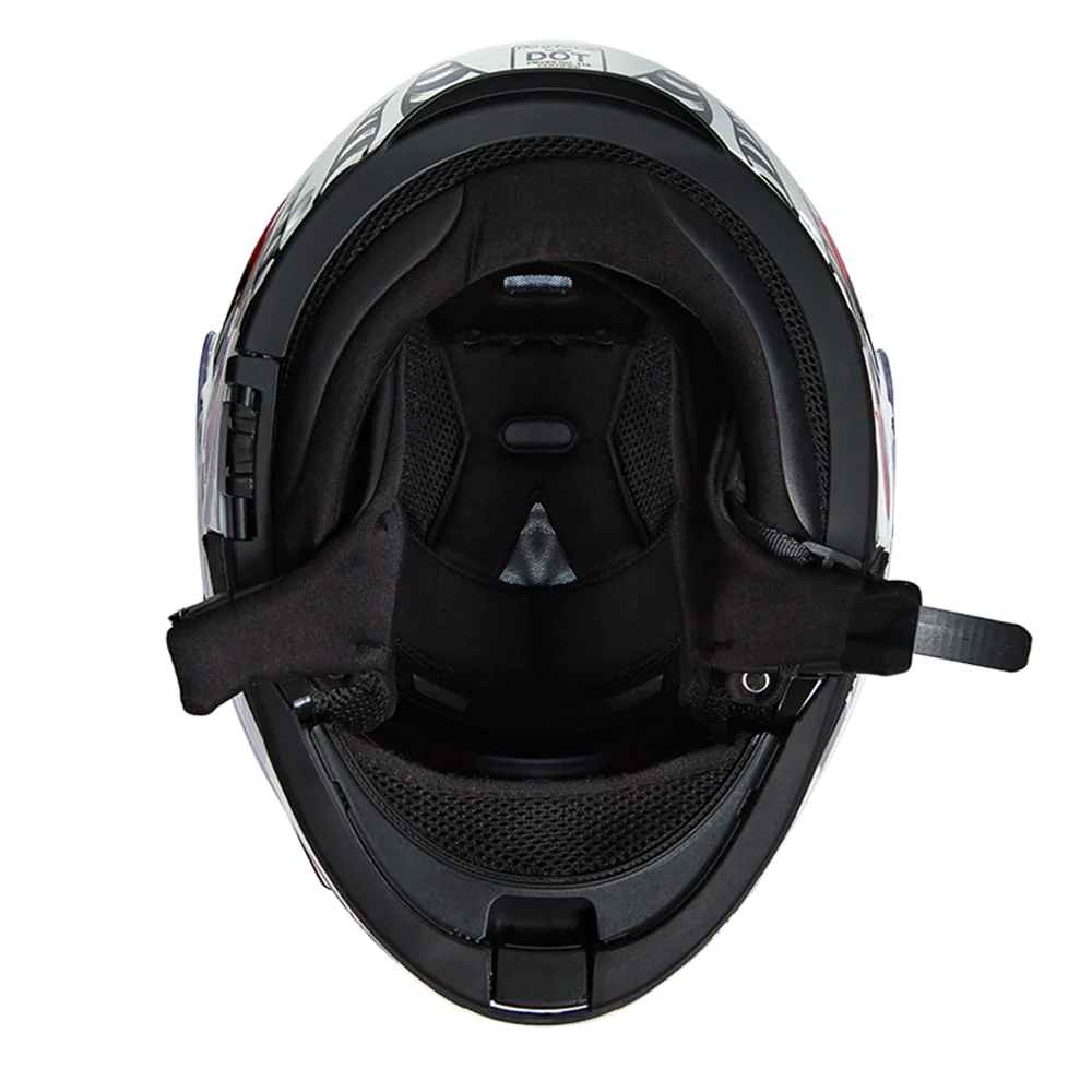 Daytona Helmets Daytona Glide Modular Motorcycle Helmet - DOT Approved, Bluetooth Ready, Dual Visor, Men/Women/Youth - W/ Phoenix