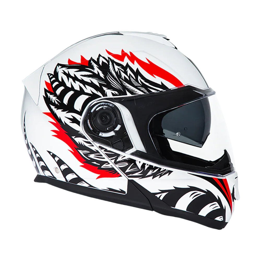 Daytona Helmets Daytona Glide Modular Motorcycle Helmet - DOT Approved, Bluetooth Ready, Dual Visor, Men/Women/Youth - W/ Phoenix
