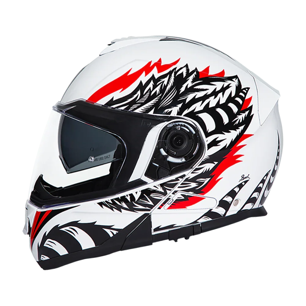 Daytona Helmets Daytona Glide Modular Motorcycle Helmet - DOT Approved, Bluetooth Ready, Dual Visor, Men/Women/Youth - W/ Phoenix