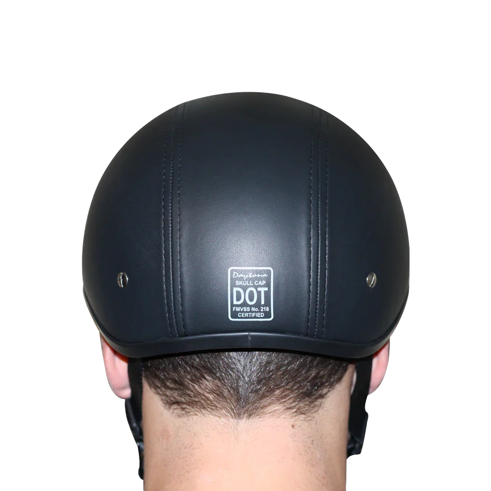 Daytona Skull Cap – Leather Covered – The Helmet Shop