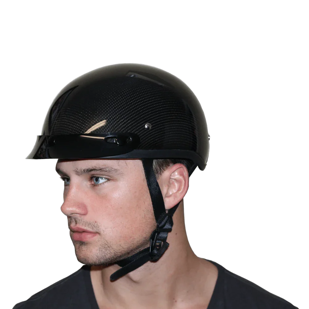 Daytona Helmets D.O.T. Daytona Skull Cap- Grey Carbon Fiber