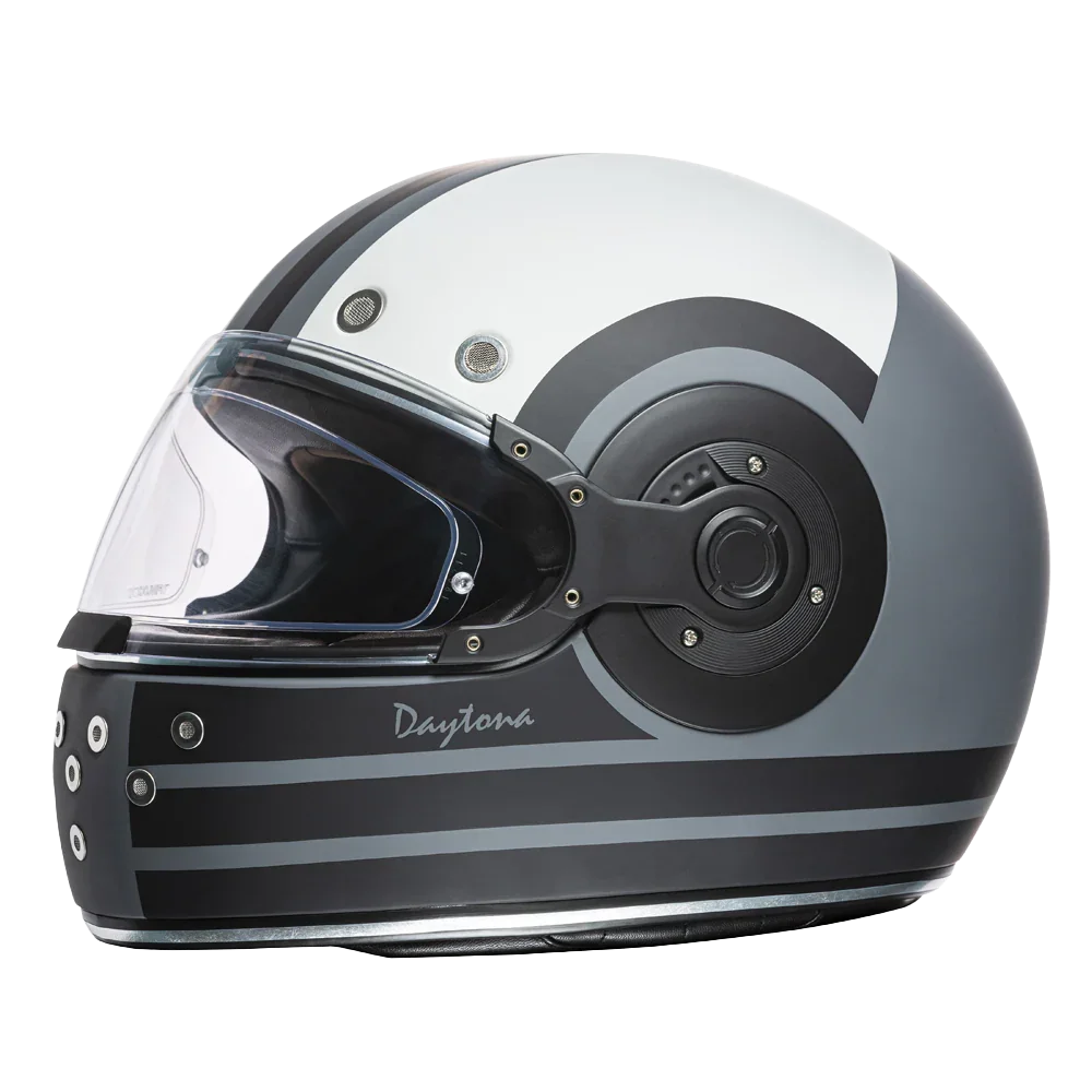 Daytona Helmets DOT Daytona Retro Full Face Motorcycle Helmet: Vintage Style for Men, Women, & Youth - W/ Racer