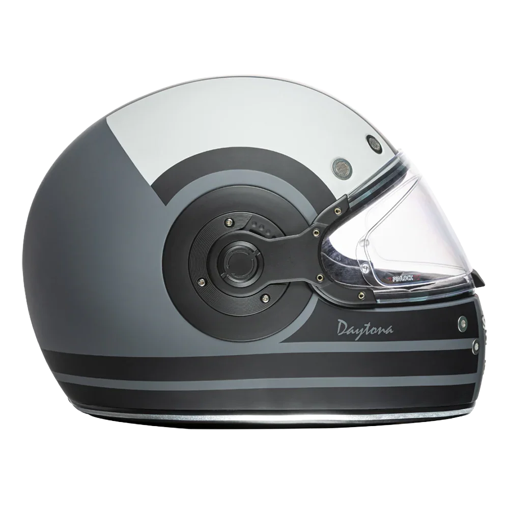 Daytona Helmets DOT Daytona Retro Full Face Motorcycle Helmet: Vintage Style for Men, Women, & Youth - W/ Racer