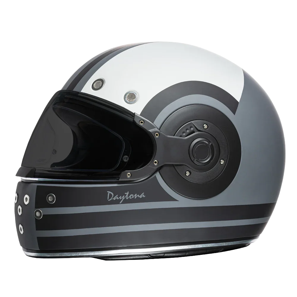 Daytona Helmets DOT Daytona Retro Full Face Motorcycle Helmet: Vintage Style for Men, Women, & Youth - W/ Racer