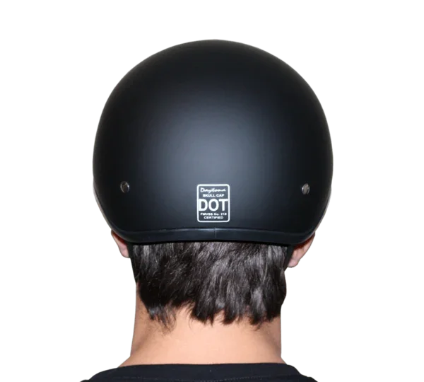Daytona Helmets DOT Approved Daytona Motorcycle Half Face Helmet - Skull Cap Graphics for Men & Women, Scooters, ATVs, UTVs & Choppers - W/ Live Fast
